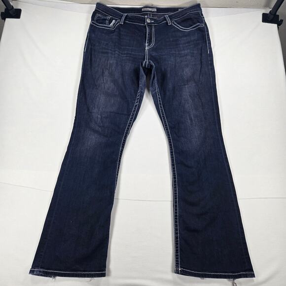 BKE Denim Mid Rise Dakota Bootcut Stretch Jeans in Jeffries Women's Size 33L - Picture 1 of 11